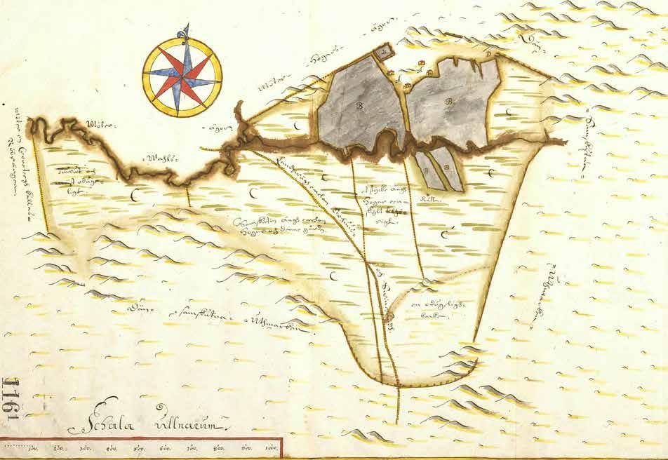 Bilaga 5 - Historiska kartor Illustration 16. Geometrisk avmätning från 1695.