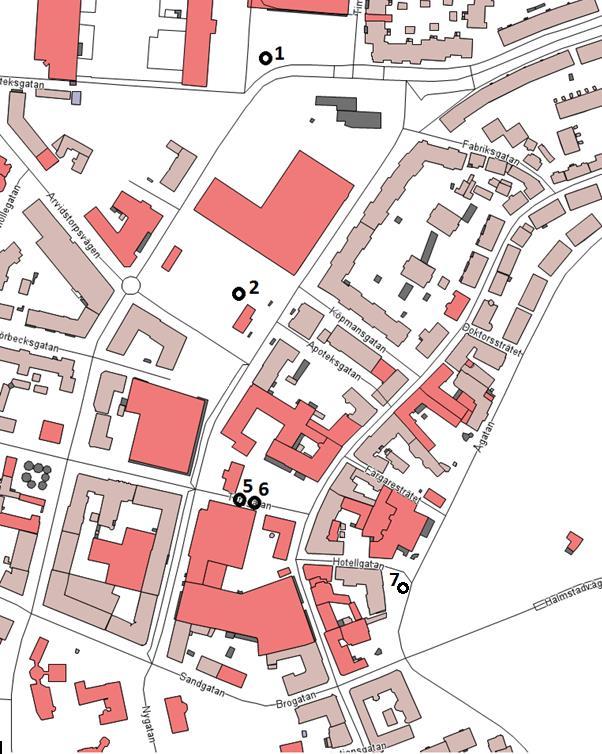 Bilaga 1a Fasta försäljningsplatser i Falkenberg Centrum 1.