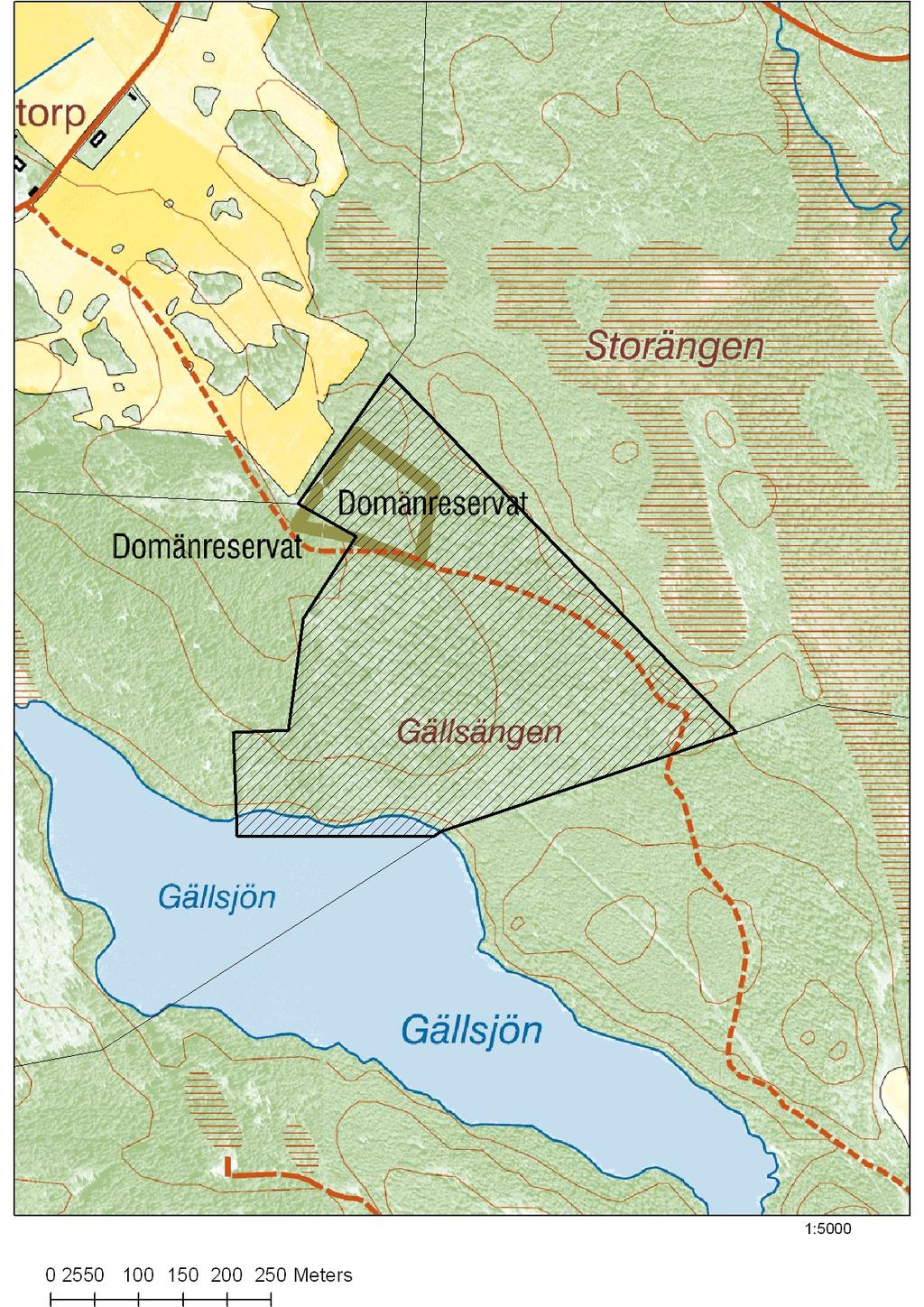 Gällsängenskogens naturreservat 2009-12-16 Gällsängenskogens naturreservat, Finspångs kommun Östergötlands län sid 8 511-16196-05 Bilaga 1 Snedstreckat område beläget ca 20 km norr om Finspång,