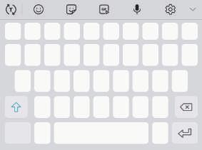 Grunder Ange text Tangentbordslayout Ett tangentbord visas automatiskt när du anger text för att skicka meddelanden, skapa anteckningar och annat.