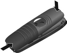 Börja använda telefonen Börja använda handenheten Displayen skyddas av en plastfolie. Dra av skyddsfolien! Sätta i batteriet och stänga batterifacket Varning!