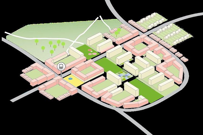 Bostadsområden blir mindre isolerade och utbytet mellan dessa ökar, vilket skapar större tillgänglighet, ökar tryggheten och minskar avstånden till nödvändig service.