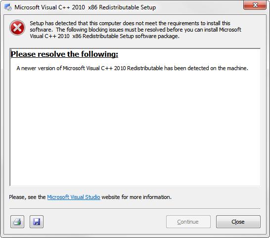 Figur 10 Om versionen av C++ på analysatordatorn är äldre än vad som krävs för version 2.1.1 av analysatorprogramvaran så installerar installationsprogrammet de nya C++-biblioteken.