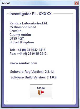 Klicka på knappen Close i installationsfönstret för att stänga installationsprogramvaran. 3. Starta om analysatordatorn via knappen Windows/Start. 4. Starta analysatorprogramvaran. Version 2.1.
