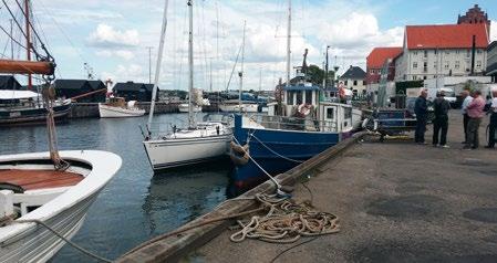 Gamla hamnen i Middelfart. Foto Jan Simonson. Vid det här laget låg vi, på grund av vädret, klart efter vad vi tänkt oss.