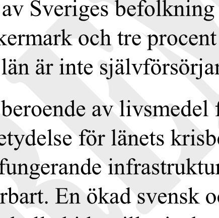 Varför en livsmedelsstrategi för Stockholms län?