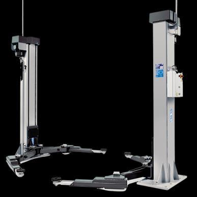 - 2-Pelarlyft EcoLift 2,35 Fundamentsfri 3,5 ton Lägsta padhöjd 95mm Manöverenhet med