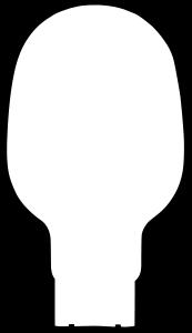 1, kpl. (Höjd 36 cm) - Delfi Pro 285012 Rygg l. 2, kpl.