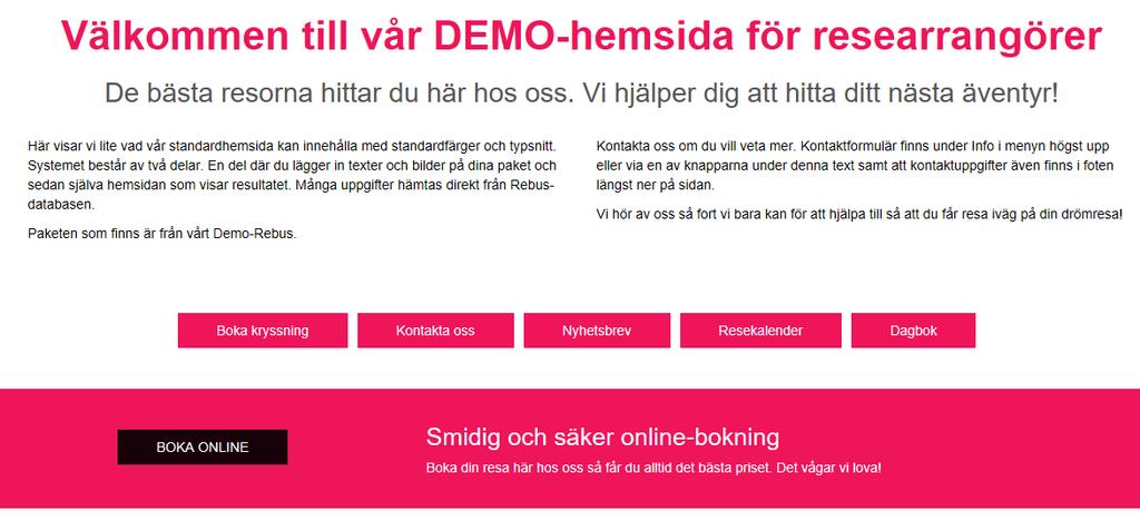 internetbokningen med en direktlänk till boka-funktionen.