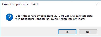 Inaktiv på startsida Om man vill hålla förstasidan ganska ren och inte fylla upp den med alla paket kan man välja att inaktivera paketet på startsidan, d.v.s. att den inte ska visas där.