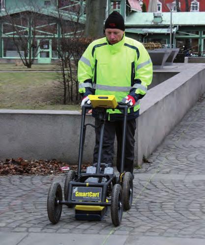 Under Hamnparkens gatsten Kartering med georadar inom