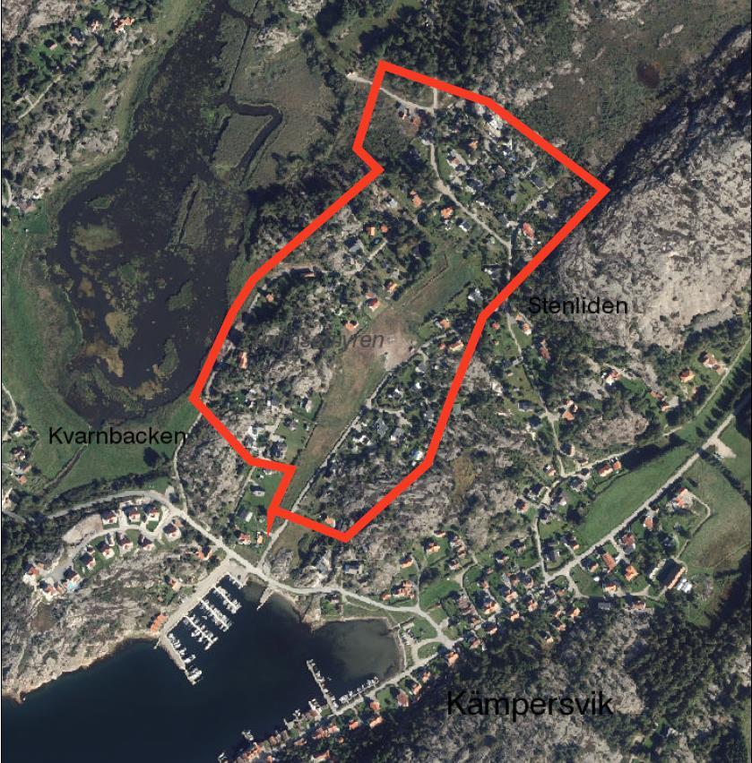 12 2 Vy över Trumsemyren Kämpersvik, markerat