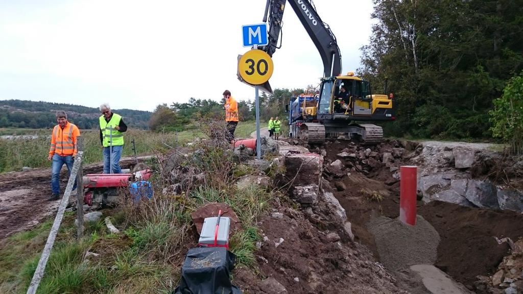 14 4 Foto visar pågående anläggningsarbeten på västra