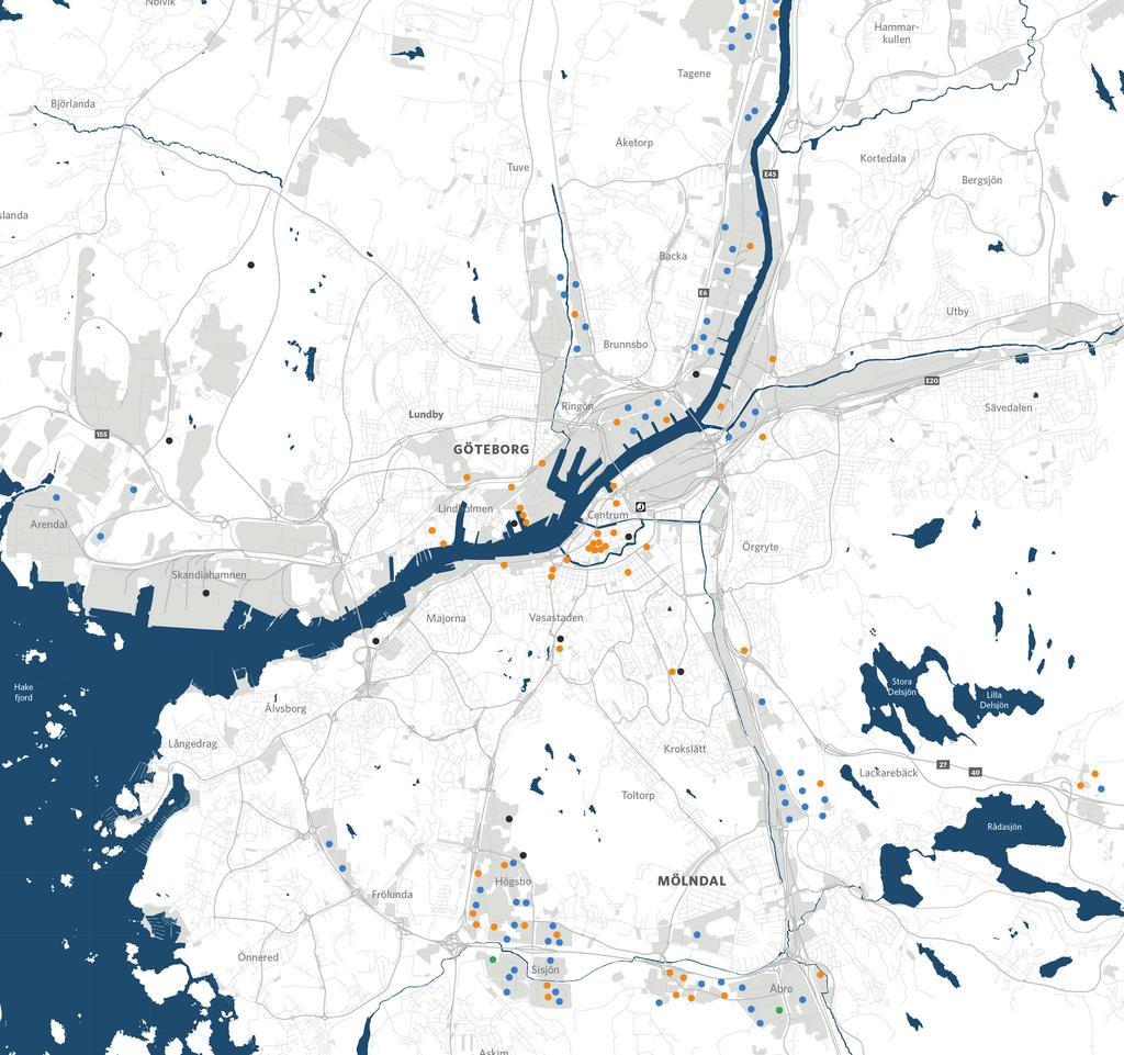 Castellums fastigheter för lager och logistik i Göteborg och Mölndal finns vid hamnen och i nära anslutning till de stora genomfartslederna.