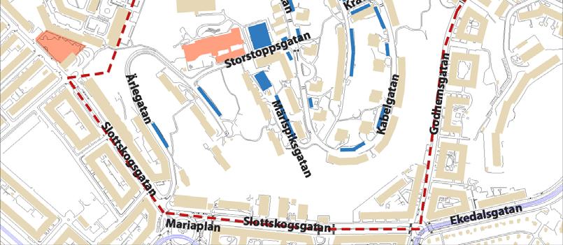 Baserat på Göteborgs parkeringsnorm behövs cirka 210 bilplatser inom basområde 10315 och cirka 320 inom basområde 320.