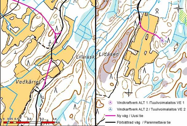 FCG DESIGN OCH PLANERING AB KALAX VINDKRAFTSPARK 127 (212) Tabell 18.2. Sysselsättningseffekten till följd av anläggningen av vindkraftparken i olika alternativ.
