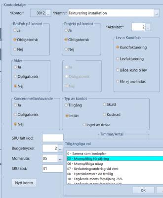 Allmänt Momsredovisning 1 En särskild kontodel används i PP7 för att sätta rätt momskod/momsruta. Alla transaktioner innehåller denna momsruta.