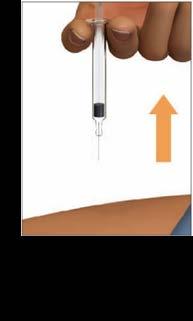 Steg 10: Vård av injektionsstället Sätt på en gaskompress eller ett plåster om det behövs.