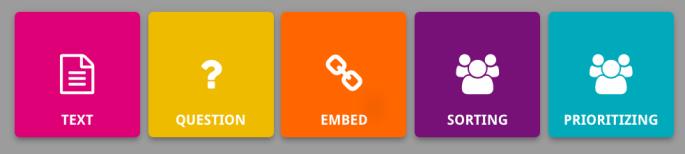 Byggblocken i e-lärandeaktiviteten kan användas för att skapa e- lärandeaktiviteter med eactivity Builder.
