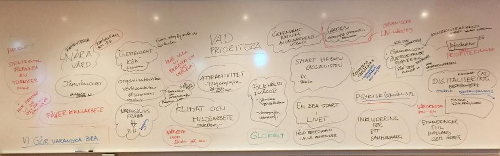 - Strategier (exempel inom miljönytta och investeringar). - Lokala nämnder är Region Hallands förlängda arm ut i kommunerna, de har mycket invånardialoger (kan vi organisera detta bättre?). - Kompetensförsörjning (kan lösas genom digitalisering).