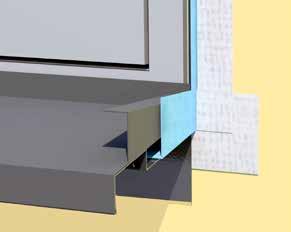 Tätning putskant Therm 510 Vindskyddstejp fästes genom att ny tejp