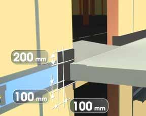 Tätning av balkong Förslut alla hålrum mellan Therm 500 Vindskyddsskiva och balkongplattan större än 3 mm.