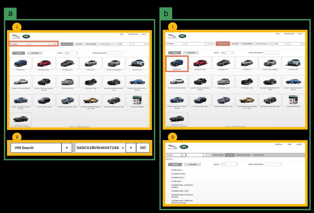 1. Gå till applikationen Inloggningsproblem? Öppna din webbläsare och gå till https://epc.jlr-apps.com/.