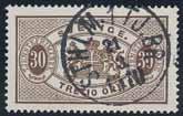 717 Tj12b 3 öre light yellow-brown, perf 13. EXCELLENT cancellation KARLSTAD 6.11.1884. One somewhat short perf and small ink line at back. 300:- 718 Tj12c 3 öre dull yellow-brown, perf 13.