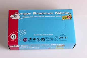 DET ÄR HÄR DET HÄNDER Cenger Nitrile Ultra-Soft Stretch Ultra Soft-strech puderfri nitrilhandske med god passform, texturerade fingertoppar.
