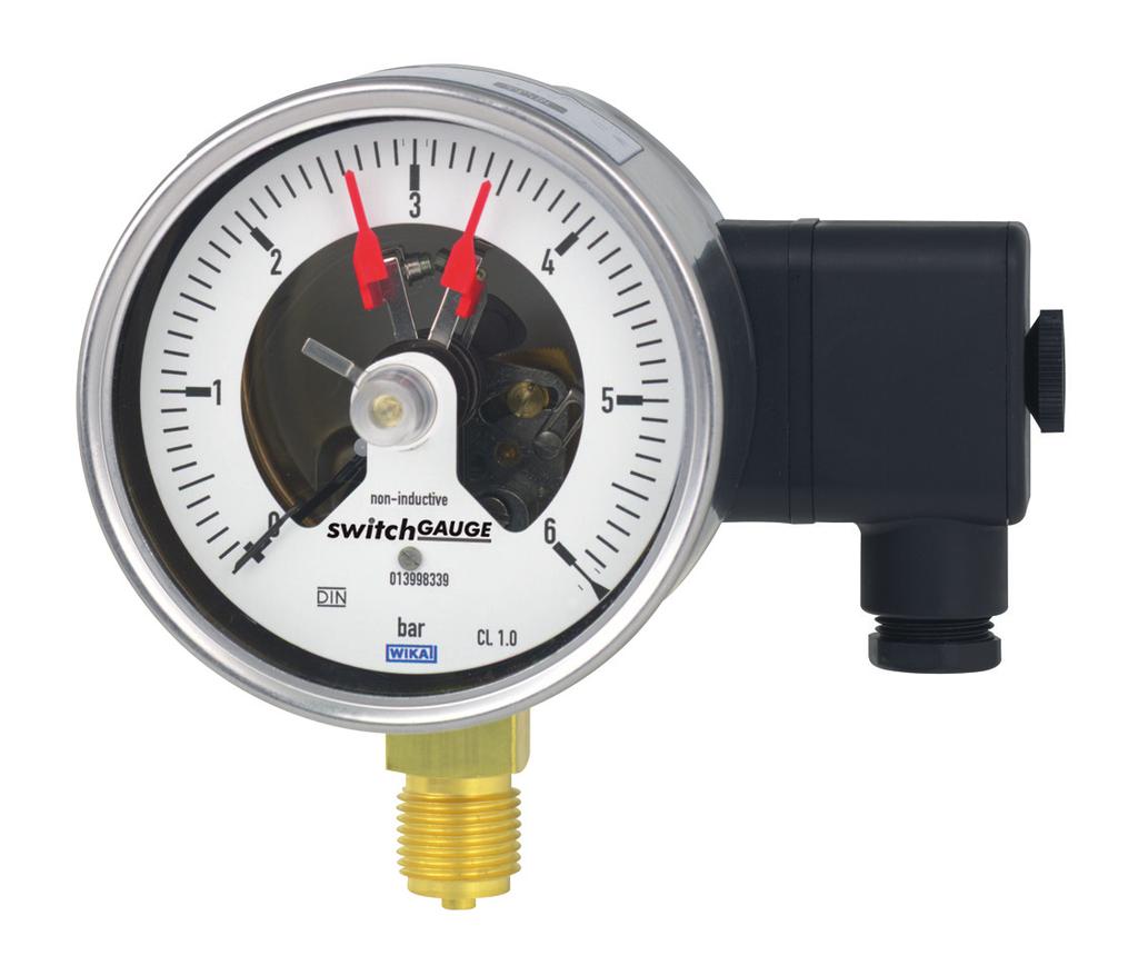 utg.17.01 Utförande i för mätning av flytande eller gasformiga, icke aggressiva mätmedier. Med inbyggd elektrisk kontakt. Design DIN 16085 Typ Husdiameter PGS21 Dim 100 eller 160 mm Mätnoggrannhet kl.