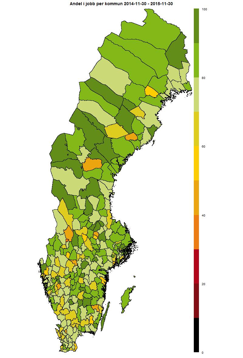 Mediantid, dagar i omställningsprogram respektive dagar i arbetslöshet 250 200 150 100 50 0 Sista anställningsdag -> Avslutsdatum Startdatum ->