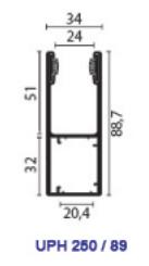 totalhöjd (intervall) 0mm-1900 mm kassettstorlek i mm H