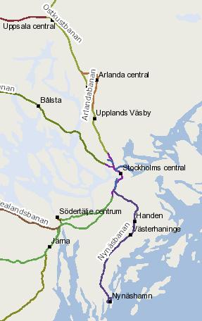 Figur 1: Karta över avgränsning för Trångsektorsplan Stockholm 3.5.3.2 Särskilda förutsättningar A-Train: s trafik på sträckan Stockholm C Arlanda norra regleras genom ett avtal med staten.