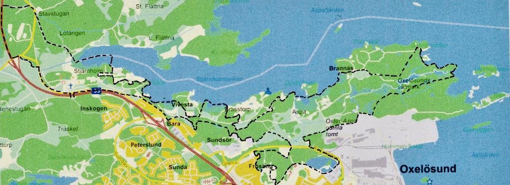 Redovisning av de gröna kilarna Kartor i större format finns i bilagan i slutet av rapporten Stjärnholm Brannäskilen Beskrivning: Området från Stjärnholm österut till Brannäshalvön är av stort
