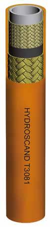 3500-01-xx 1058-50-06 10,0 3/8" 18,0 55,0 70 0,21 1058 HYDROSCAND T3012, TVILLING Temperatur: Sömlös polyester elastomer Slitstark oljebeständig polyuretan Ett eller två flätade aramidinlägg (Kevlar