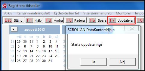 Uppdatera och godkänn registrerade tidsedelrader När du har stämt av dina registrerade tidsedelrader i tidigare beskrivna