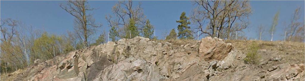 Figur 5) Förslag på utformning av bergsvägg Figur