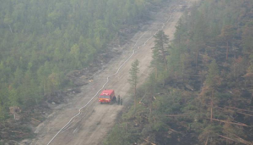 Figur 11: Brandgata (Räddningstjänsten Boden år 2006) 4.3.3 Moteld Moteld är en väl beprövad metod för skogsbrandsläckning.