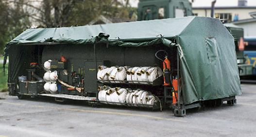 Den modul som är placerad i Boden (tidigare Luleå) har i sin tur delats upp av räddningstjänsten till 4 mindre delar som var och en består av en container.