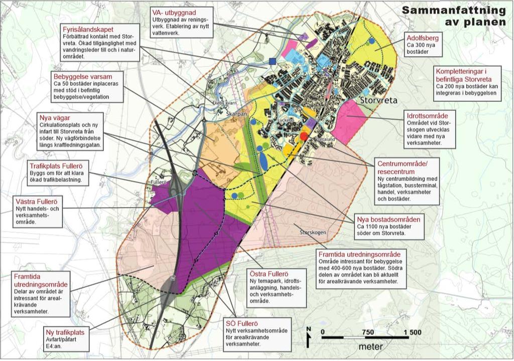 2018-05-08 s 10 (40) 3.2. Planförhållanden 3.2.1. Översiktsplan och Fördjupad översiktsplan I Uppsala kommuns översiktsplan från 2016 som blickar mot 2050 hänvisas till den Fördjupade översiktsplan som finns för Storvreta.