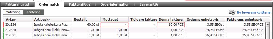 fakturan. Fakturan blir nu Klar. 1.