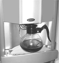 5. Drift. (BRYGGNING AV KAFFE I KANNA). Regency (Bryggning av kaffe i kanna). ++ + 1. Placera en kanna i centrum på gallret i spillbrickan. - - - 2. Vrid om nyckeln med kannsymbolen medsols. 3.