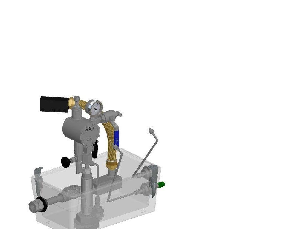 11 Check the position of the tubing lines with their respective fittings. Make any final adjustments to the insertion depth so that the unibody and its fittings line up with the tubing lines.