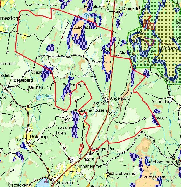 1 Inledning Pelagia Miljökonsult AB har på uppdrag av Vindkompaniet i Mörbylånga AB under augusti 2008 genomfört en naturinventering i området kring Hornamossen (Figur 1), ca 20 km NW om Jönköping.