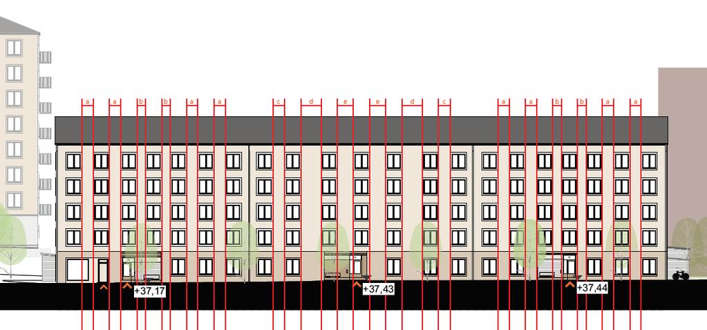 Sida 22 (42) Gestaltningsprinciper för Stockholmshusen De allmännyttiga bostadsbolagen har tagit fram ett gestaltningsprogram för Stockholmshus, vilket beskriver gemensamma utformningar och kulörer