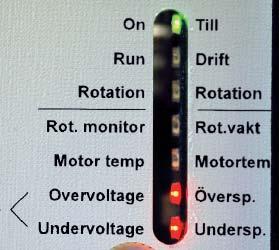 ÖVERSTRÖM, KORTSLUTNING ÖVERSTRÖM: STYRENHETEN STRÖMBEGRÄNSAR OCH LÖSER DÄREFTER UT EFTER 4-5 SEK. TROLIG FELORSAK: Rotorn går trögt. Växeln har skurit, ingen olja.