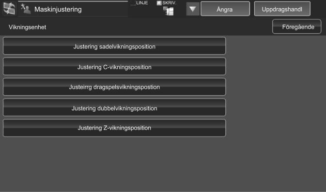 3.4.2 Lägesbyte hålslagning Ändrar driftläge för hålslagning. Högnogrannhetsläge: Prioriterar precision vid hålslagning. Högproduktionsläge: Prioriterar hastighet vid hålslagning.