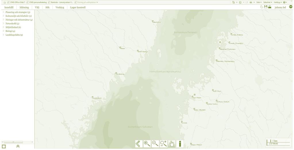 Aktuellt innehåll ~550 datalager i hela katalogen ~275 datalager synliga i kartan ~230 nedladdningsbara lager