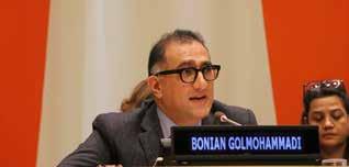 Bonian Golmohammadi, chef för FN-förbundens världsfederation WFUNA, var generalsekreterare för Svenska FN-förbundet 2001-1009.