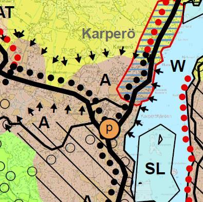 S i d a 6 Bild 8. Utdrag från strategiska generalplanen för Korsholms kommun.